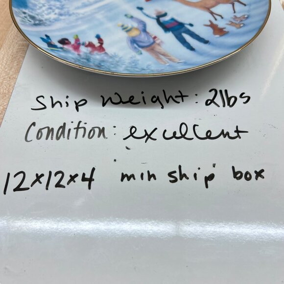 Ronald McDonald Ice Skating Winter Vintage Limited Edition Collectible Plate - Picture 9 of 9